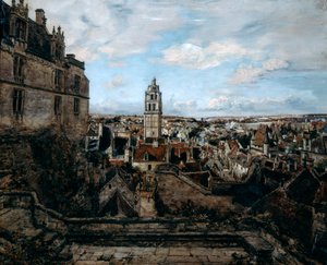 منظر من تراس قلعة Loches ، 1884 بواسطة إيمانويل لانسير