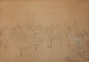 تم الكشف عن صالون أفدوتيا بتروفنا ، 1840 بواسطة ايمانويل الكسندروفيتش دميترييف مامونوف