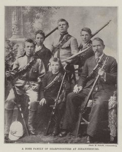 عائلة Boer من Sharpshooters في جوهانسبرغ بواسطة مصور انجليزى