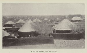 Kraal الأصلي ، Mafeking قديم بواسطة مصور انجليزى