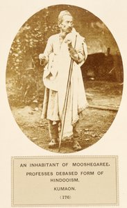 أحد سكان Mooshegaree ، يصرح شكل محروم من الهندوسية ، Kumaon ، من شعب الهند ، بقلم J. Forbes Watson ، تم نشره عام 1868 (طبعة زيلية) بواسطة مصور انجليزى