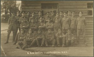 القسم الفرعي B ، ليسترشاير Royal Horse Artillery ، في معسكر التدريب في Diss ، 1914-18 بواسطة مصور انجليزى