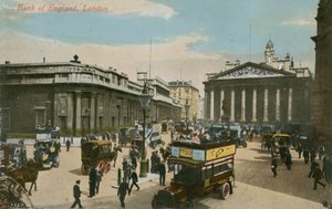 بنك إنجلترا ، لندن. أُرسلت البطاقة البريدية عام 1913. بواسطة مصور انجليزى