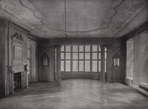 Drawing-Room ، المطلة على الخليج ، Ashorne Hill House ، بالقرب من Leamington ، إنجلترا (b / w photo) بواسطة مصور انجليزى