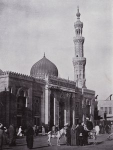 مصر: مسجد السيدة زينب ، السيدة زينب (b / w photo) بواسطة مصور انجليزى