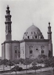 Egypt: Mosque Sultan Hasan (b/w photo) بواسطة مصور انجليزى