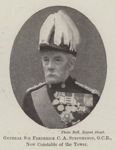 الجنرال السير فريدريك سي ستيفنسون ، GCB ، Constable of the Tower بواسطة مصور انجليزى