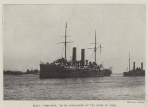 HMS Crescent ، بقيادة دوق يورك بواسطة مصور انجليزى