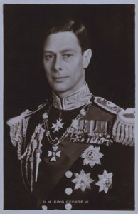 جلالة الملك جورج السادس (b / w photo) بواسطة مصور انجليزى