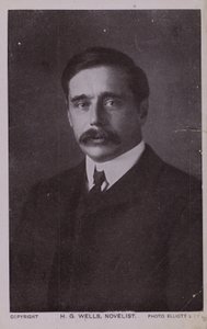 HG Wells (1866-1946) ، الروائي الإنجليزي بواسطة مصور انجليزى