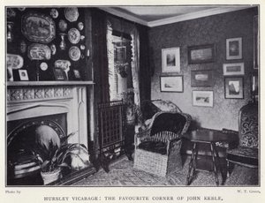 Hursley Vicarage ، الركن المفضل لجون كيبل (صورة b / w) بواسطة مصور انجليزى
