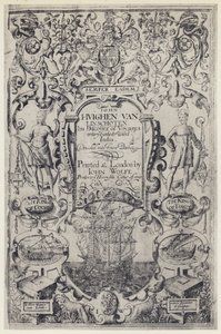 J Linschoten ، Discours of Voyages ، J Wolfe 1598 (b / w photo) بواسطة مصور انجليزى