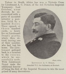 الملازم AC Doxat ، منح VC لـ Gallantry في Zeerust بواسطة مصور انجليزى