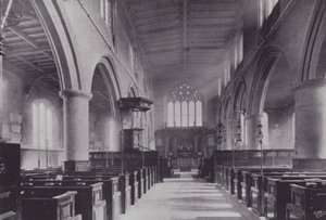 كنائس مدينة لندن: All Hallows ، Barking (b / w photo) بواسطة مصور انجليزى
