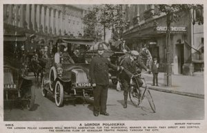 شرطي لندن. تم إرسال البطاقة البريدية في 4 يوليو 1913. بواسطة مصور انجليزى