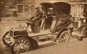 أول سيارة أجرة بمحرك في لندن بواسطة مصور انجليزى