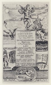 Longinus، G T for G Webb، Oxford 1636 (b / w photo) بواسطة مصور انجليزى