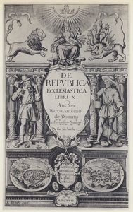 M A de Dominis و De republica ecclesiastica و G Norton و J Bill 1617 (b / w photo) بواسطة مصور انجليزى