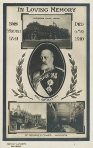 Memorial card for King Edward VII (b/w photo) بواسطة مصور انجليزى