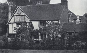 منزل ميلتون في Chalfont St Giles ، باكينجهامشير ، حيث مكث خلال طاعون لندن (صورة b / w) بواسطة مصور انجليزى