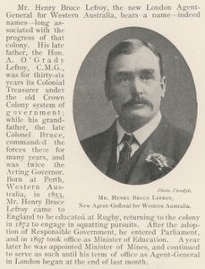 السيد Henry Bruce Lefroy ، الوكيل العام الجديد لغرب أستراليا بواسطة مصور انجليزى