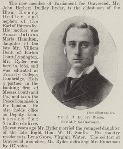السيد JH Dudley Ryder ، عضو البرلمان الجديد لـ Gravesend بواسطة مصور انجليزى
