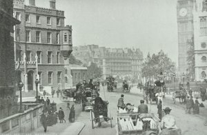 ساحة البرلمان ، وستمنستر إل بي: ملجأ واسع يتطلع إلى ساحة البرلمان ، 1896 بواسطة مصور انجليزى