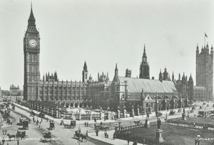 ساحة البرلمان ، وستمنستر إل بي: يتجه شرقاً إلى بيغ بن ومنازل البرلمان ، 1895 بواسطة مصور انجليزى