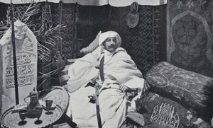 بيير لوتي في دراسته (صورة بالأبيض والأسود) بواسطة مصور انجليزى