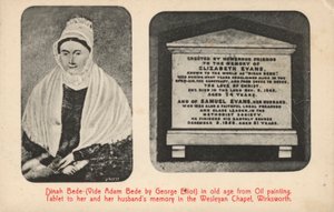 Portrait and gravestone of George Elliot