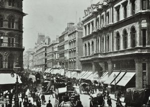 دواجن ، تتجه غربًا إلى تشيبسايد ، مدينة لندن ، 1890 بواسطة مصور انجليزى