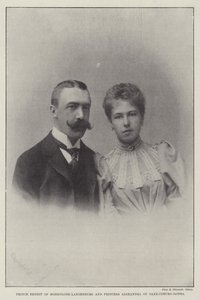 الأمير إرنست من Hohenlohe-Langenburg والأميرة ألكسندرا من Saxe-Coburg-Gotha بواسطة مصور انجليزى