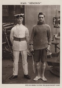 أمير ويلز مع منظمته على متن HMS Renown (صورة b / w) بواسطة مصور انجليزى