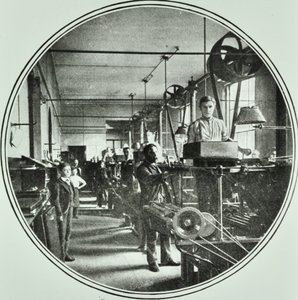 قسم الطباعة ، بنك إنجلترا ، شارع ثريدنيدل ، مدينة لندن ، 1890 بواسطة مصور انجليزى