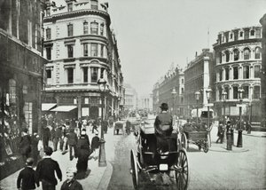 شارع الملكة فيكتوريا ، باتجاه الشرق من شارع كوين ، مدينة لندن ، 1890 بواسطة مصور انجليزى