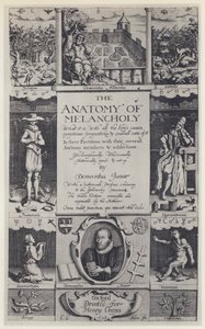 آر بورتون ، The Anatomy of Melancholy ، الطبعة الثالثة ، J Lichfield for H Cripps ، Oxford 1628 (b / w photo) بواسطة مصور انجليزى