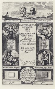 R Farley, Kalendarium humanae vitae, W Hope 1638 (b/w photo) بواسطة مصور انجليزى
