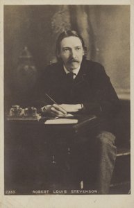 روبرت لويس ستيفنسون (1850-1894) ، روائي اسكتلندي ، شاعر وكاتب سفر بواسطة مصور انجليزى