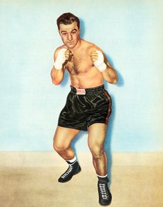 Rocky Marciano, heavyweight boxing champion of the world, unbeaten in forty-eight professional fights (photo) بواسطة مصور انجليزى
