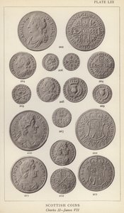 عملات اسكتلندية ، تشارلز الثاني ، جيمس السابع (صورة b / w) بواسطة مصور انجليزى