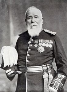 Sir Harry Burnett Lumsden (b/w photo) بواسطة مصور انجليزى