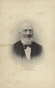 السير إسحاق بيتمان (1813-1897) ، المخترع الإنجليزي لكتابة بيتمان المختصرة بواسطة مصور انجليزى