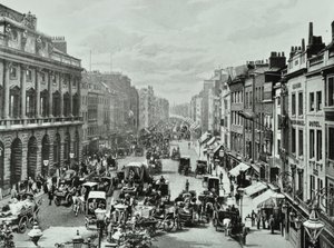 سومرست هاوس ، ستراند ، وستمنستر إل بي: تطل على الغرب من سانت ماري لو ستراند ، 1895 بواسطة مصور انجليزى