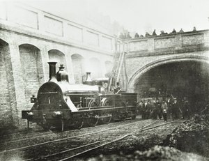 شارع ستافورد ، قاطرة تجريبية ، 1862 بواسطة مصور انجليزى