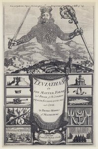 T Hobbes, Leviathan, A Crooke 1651 (b/w photo) بواسطة مصور انجليزى