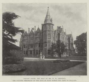 محكمة Taplow ، مقر السيد WH Grenfell ، المسكن الريفي لملك سيام خلال زيارته لإنجلترا بواسطة مصور انجليزى