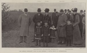 زيارة الأباطرة الألمان للملك إدوارد ، مجموعة ملكية في Sandringham بواسطة مصور انجليزى