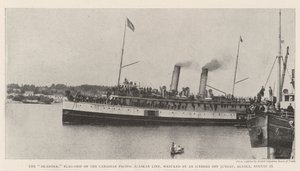 The Islander ، سفينة علم خط ألاسكا الكندي الهادئ المحيط الهادئ ، محطمة بواسطة جبل جليدي قبالة جونو ، ألاسكا ، 16 أغسطس بواسطة مصور انجليزى