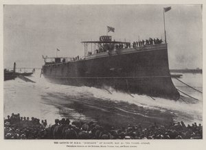 إطلاق السفينة HMS Euryalus في بارو ، 20 مايو ، السفينة عائمة
