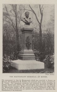 النصب التذكاري Maupassant في روان بواسطة مصور انجليزى